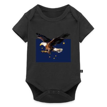 Alaska Geschenk USA Natur Bär Denali Grizzly Wald - Baby Premium Kurzarmbody - Schwarz - Vorne