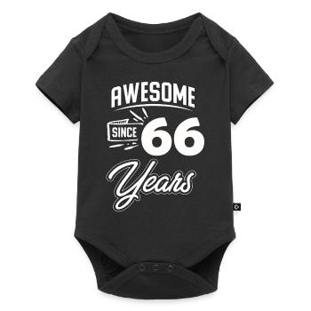 66th Birthday Gift Birthday Vintage april - Baby Premium short-sleeve bodysuit - black - Front