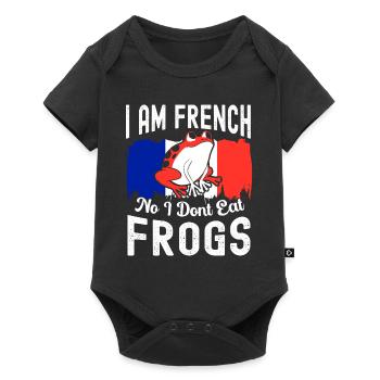 France Gift Paris Français Français Monaco - Body à manches courtes Premium Bébé - noir - Devant