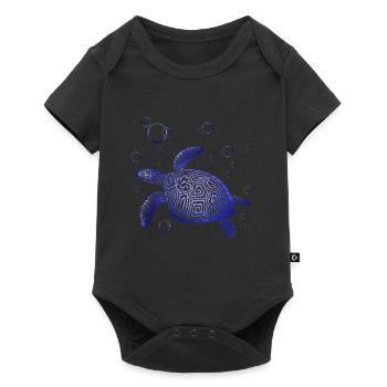 Turtle Tshirt Reptiles Children Men Women - Baby Premium short-sleeve bodysuit - black - Front