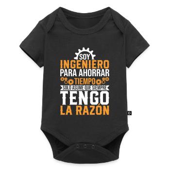 Je Suis Un Ingénieur J'ai Toujours Raison - Body à manches courtes Premium Bébé - noir - Devant