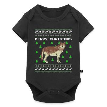 Wolf Ugly Cadeau de Noël Noël Noël - Body à manches courtes Premium Bébé - noir - Devant