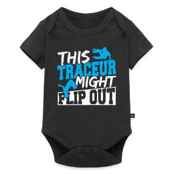 This Traceur Might Flip Out Freerunning Parkour - Baby Premium short-sleeve bodysuit - black - Front