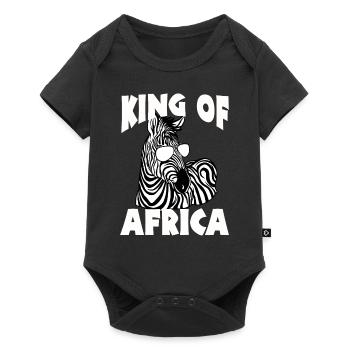 Tshirt zèbre en Afrique Horse Safari - Body à manches courtes Premium Bébé - noir - Devant