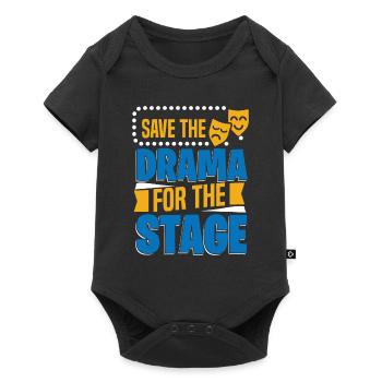 Theatre motif for theatre actors - Baby Premium short-sleeve bodysuit - black - Front