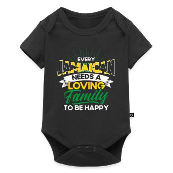 Jamaïque Fierté jamaïcaine Drapeau jamaïcain - Body à manches courtes Premium Bébé - noir - Devant