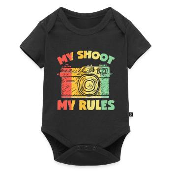 Photography Camera Lens Retro My - Baby Premium Kurzarmbody - Schwarz - Vorne