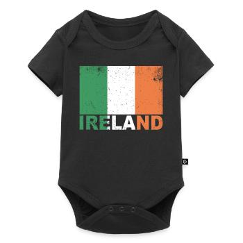 Irland Flag Vintage Irish Nationality Origin Trave - Baby Premium Kurzarmbody - Schwarz - Vorne