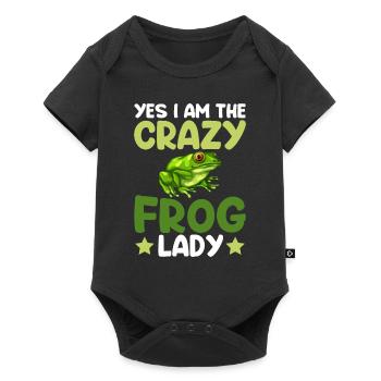 Yes I Am The Crazy Frog Lady - Frog - Baby Premium short-sleeve bodysuit - black - Front