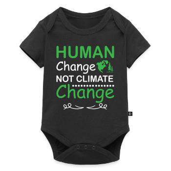 Human Change Not Climate Change Earth day - Baby Premium Kurzarmbody - Schwarz - Vorne