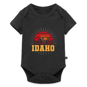 Liebe Idaho Wandern Berg - Baby Premium Kurzarmbody - Schwarz - Vorne