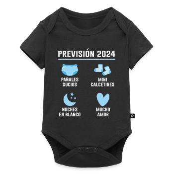 Prévisions Pour 2024 Cadeau De Grossesse 2024 - Body à manches courtes Premium Bébé - noir - Devant