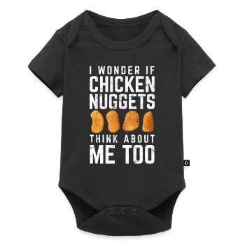 I Wonder If Chicken Nuggets Think About Me Too Nug - Baby Premium short-sleeve bodysuit - black - Front