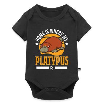 Ornithorynque à la maison Ornithorynque - Body à manches courtes Premium Bébé - noir - Devant