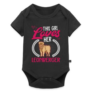 This girl loves her Leonberger - Baby Premium short-sleeve bodysuit - black - Front