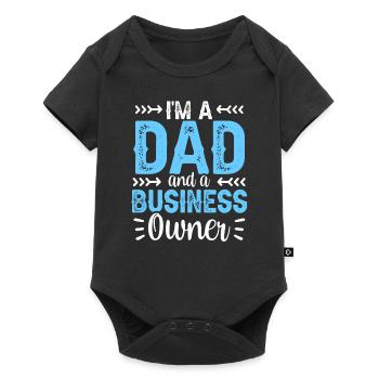 I am a father and a business owner CEO - Baby Premium short-sleeve bodysuit - black - Front