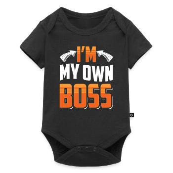I am my own boss CEO founder entrepreneur - Baby Premium short-sleeve bodysuit - black - Front