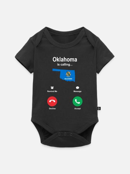 Besuch In Oklahoma Geschenk - Baby Premium Kurzarmbody - Schwarz