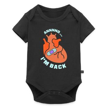 And I'm back there heart attack heart attack - Baby Premium short-sleeve bodysuit - black - Front