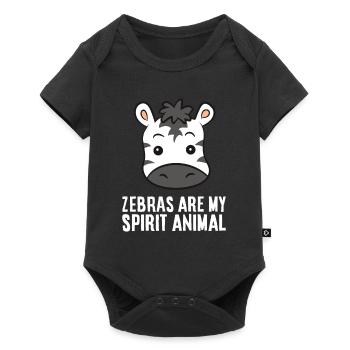 Funny Zebra Lover Zebras Are My Spirit Animal - Baby Premium short-sleeve bodysuit - black - Front