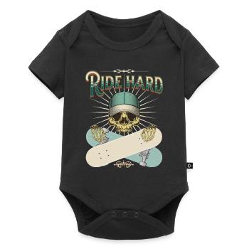 Ride hard - Baby Premium short-sleeve bodysuit - black - Front
