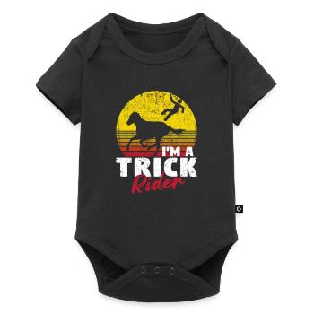 Rouler Drôles de cavaliers Je suis un cavalier de trick - Body à manches courtes Premium Bébé - noir - Devant