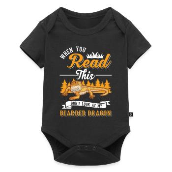 Bearded Dragon Pogona Gift - Baby Premium short-sleeve bodysuit - black - Front