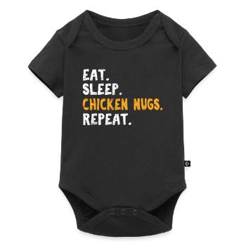 Eat. Sleep. Chicken Nugs. Repeat. Funny Chicken Nu - Baby Premium short-sleeve bodysuit - black - Front