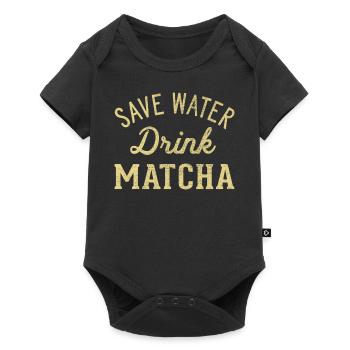Save water drink Matcha - Baby Premium short-sleeve bodysuit - black - Front