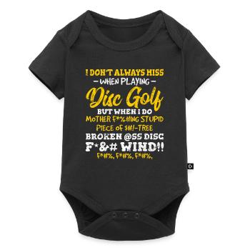 I Don't Always Miss When Playing Disc Golf Funny Fr - Baby Premium short-sleeve bodysuit - black - Front
