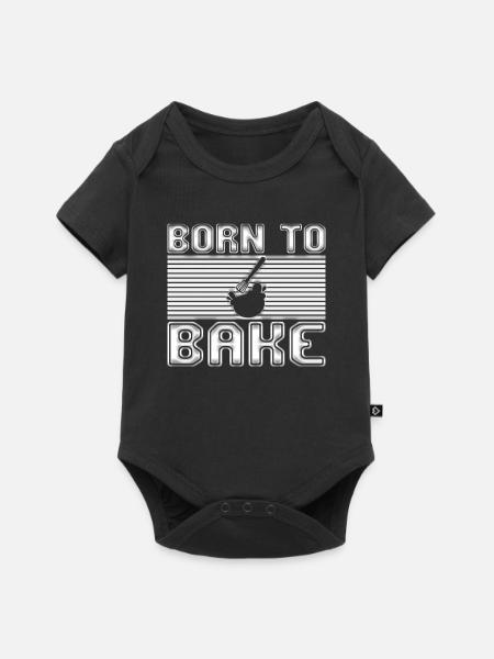 Backen - Baby Premium Kurzarmbody - Schwarz