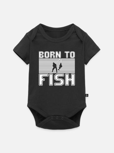Angeln - Baby Premium Kurzarmbody - Schwarz