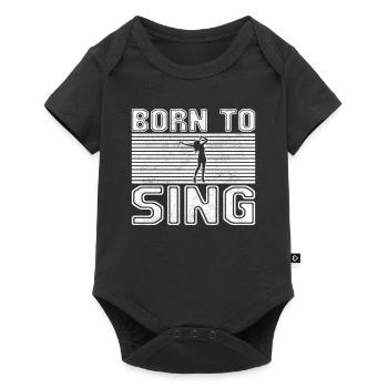 Singen - Baby Premium Kurzarmbody - Schwarz - Vorne
