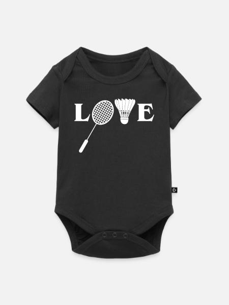 Badminton, Joueurs de badminton - Body à manches courtes Premium Bébé - noir