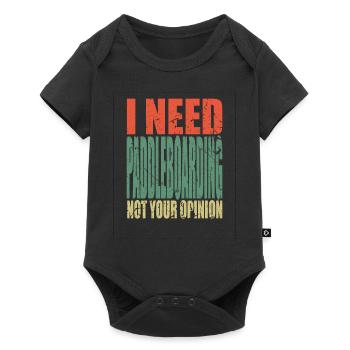 Paddleboarding saying funny - Baby Premium short-sleeve bodysuit - black - Front