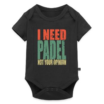 Padel Tennis Tennis Dicton Drôle - Body à manches courtes Premium Bébé - noir - Devant