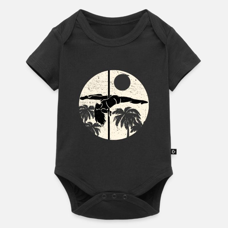 Vintage Pole Danicing Dancer Pole Dance - Body à manches courtes Premium Bébé - noir