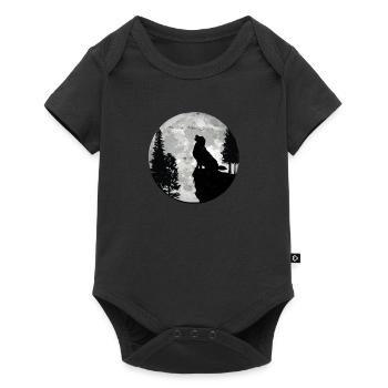 Golden retriever howling at the moon - mobility - Baby Premium short-sleeve bodysuit - black - Front