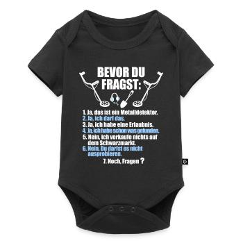 Sondengänger Zubehör Sondler sondeln - Baby Premium Kurzarmbody - Schwarz - Vorne