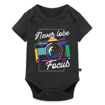 Photography Camera Lens Retro - Baby Premium Kurzarmbody - Schwarz - Vorne