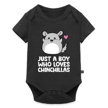 Juste un garçon qui aime les chinchillas - Body à manches courtes Premium Bébé - noir - Devant