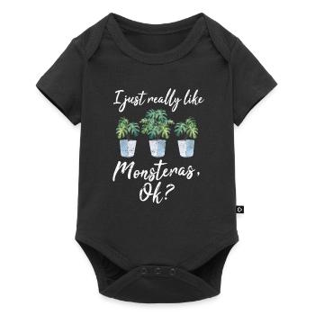 I Just Really Like Monsteras Ok Funny Plant Lover - Baby Premium short-sleeve bodysuit - black - Front