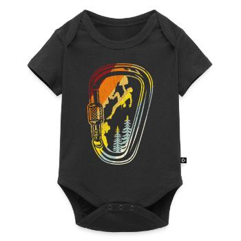 Klettern Boulder Berge Karabiner Klettern Rock Cli - Baby Premium Kurzarmbody - Schwarz - Vorne