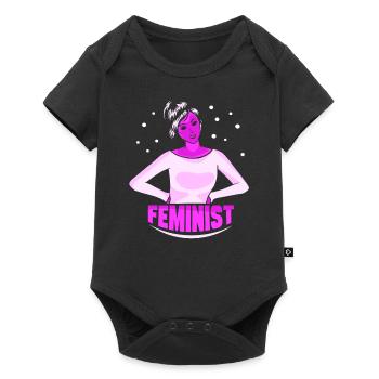 Feminist Feminist Feminist Feminism - Baby Premium short-sleeve bodysuit - black - Front
