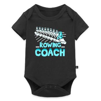 Rowing Trainer Trainer Rowing Boat Rowing Rower - Baby Premium short-sleeve bodysuit - black - Front