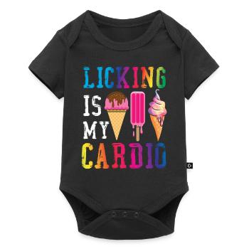 Ice Cream Cone Licking Is My - Baby Premium short-sleeve bodysuit - black - Front