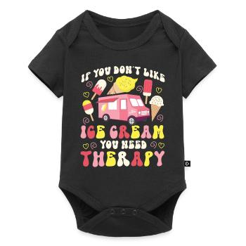 Ice Cream Cone Popsicle If You - Baby Premium Kurzarmbody - Schwarz - Vorne