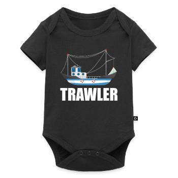 Fishing boat - Baby Premium short-sleeve bodysuit - black - Front