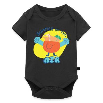 Sommer in der Luft süße Kokosnusssaft Kinder Urlau - Baby Premium Kurzarmbody - Schwarz - Vorne