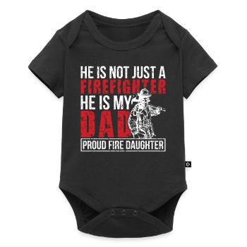 Proud Firefighter Daughter Firefighter Daughter - Baby Premium short-sleeve bodysuit - black - Front